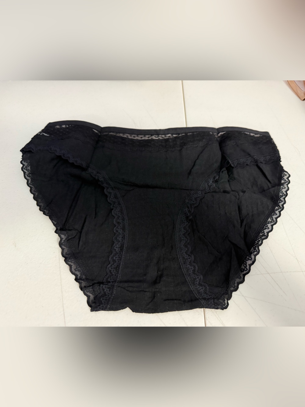Women’s Black Lace-Trim Bikini Panty - Comfortable Everyday Fit (6pack)
